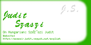 judit szaszi business card